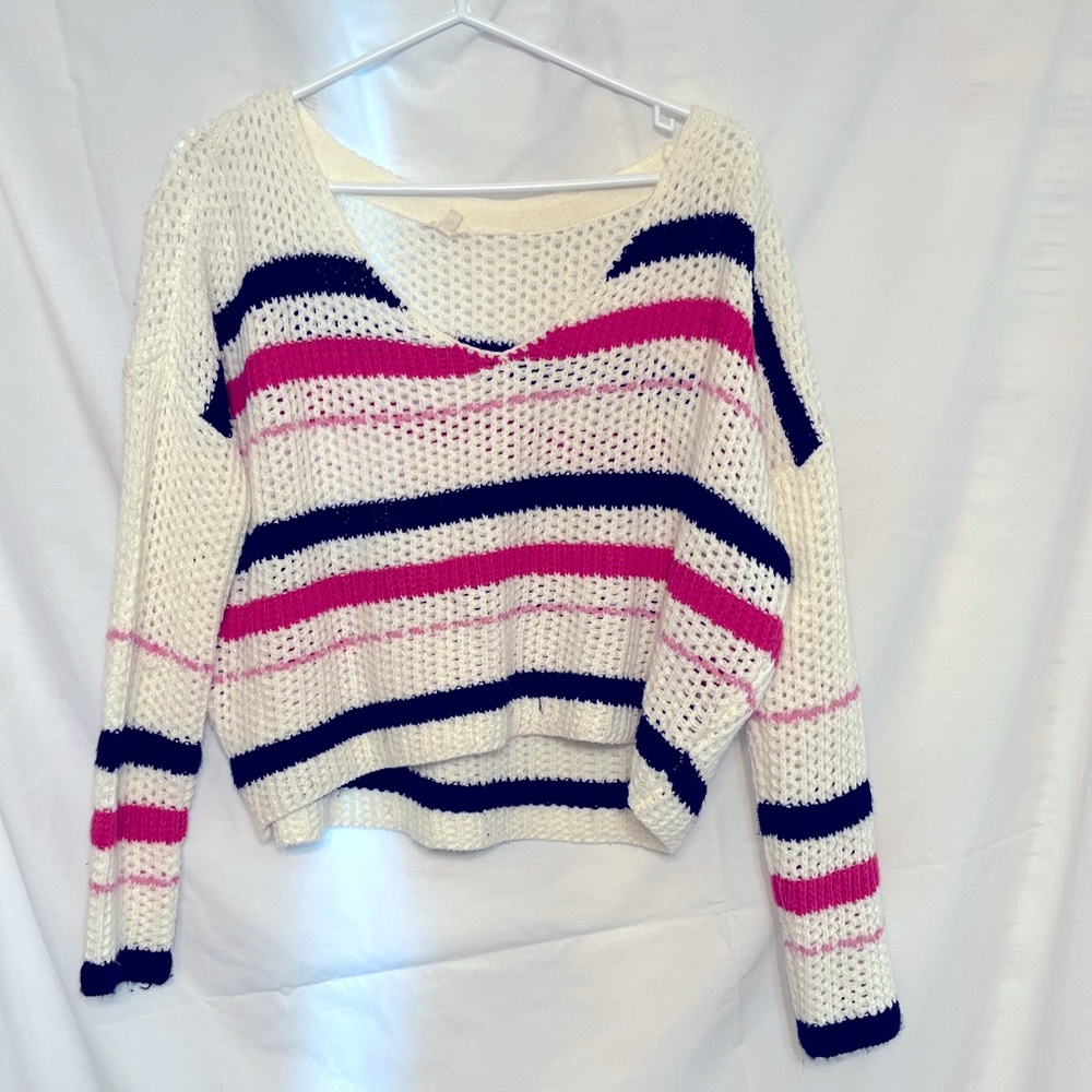 This lightweight, colorful sweater can be appealing it offers comfortability